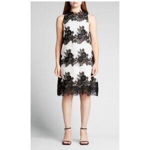 Lela Rose Dress 12 Black White Lace Career Church Wedding Party Cruise $1450 NEW